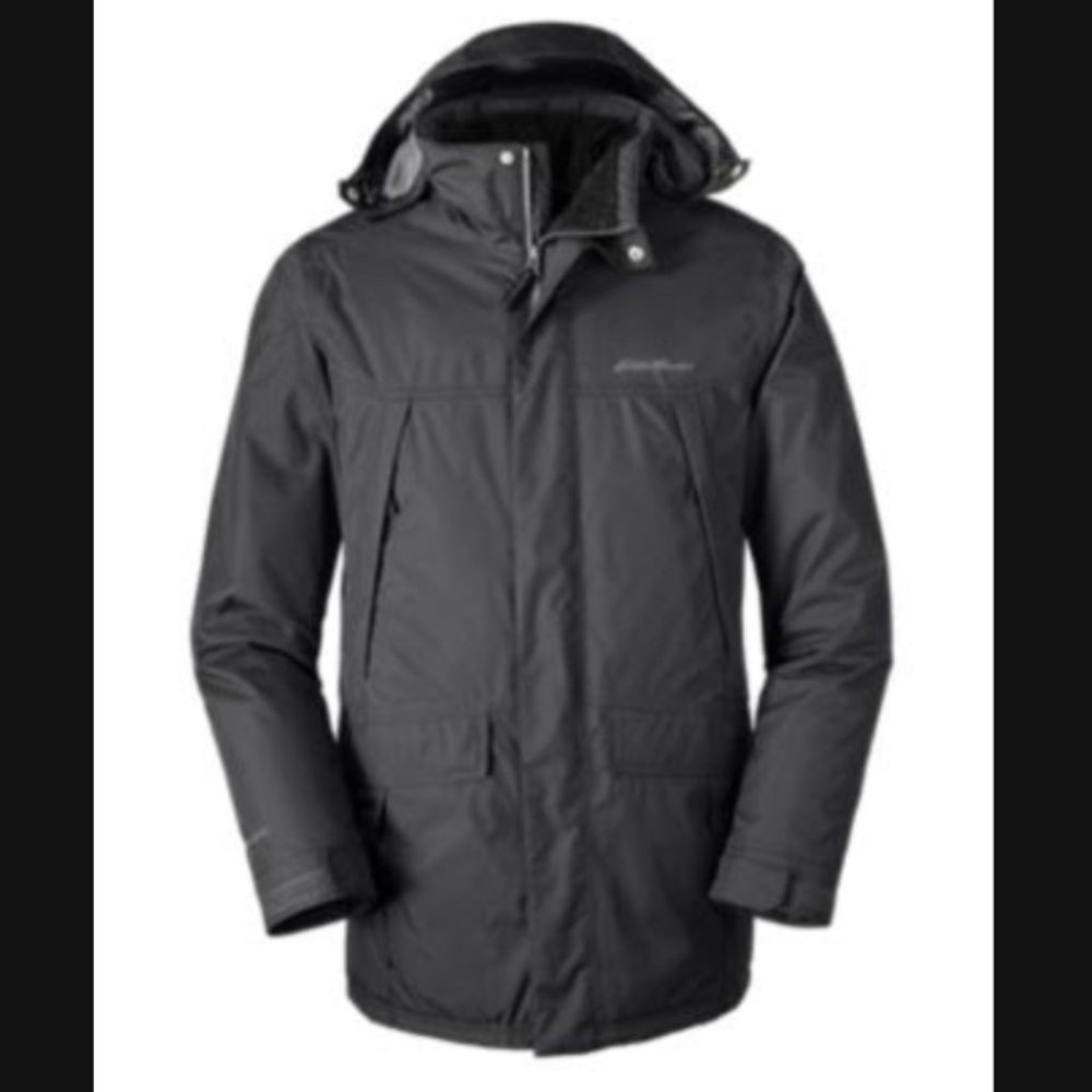 Men's XL Charcoal Eddie Bauer Rainfoil Insulated Parker